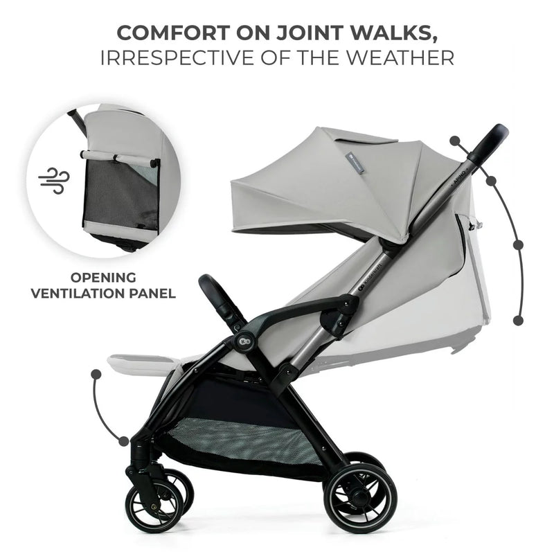 KINDERKRAFT Compact Stroller, Apino, Grey