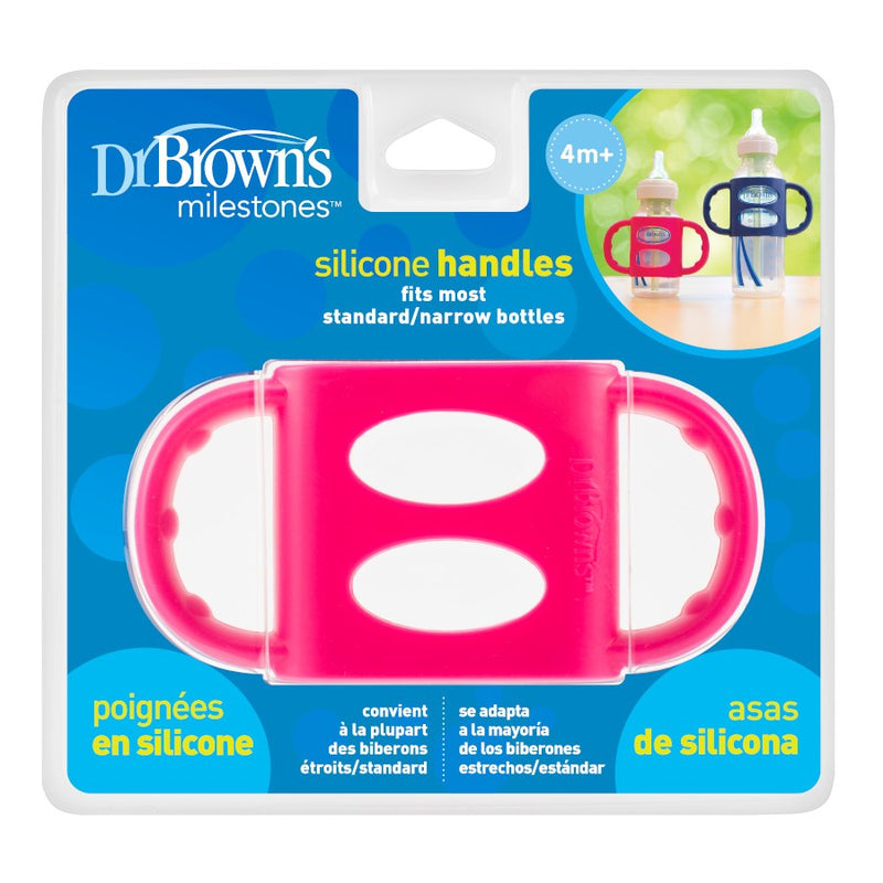 DR. BROWN'S Milestones Narrow Neck Silicone Handles, Assorted Colors