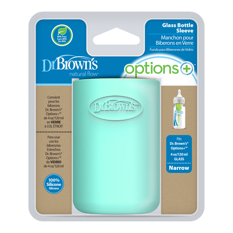 DR. BROWN'S Narrow-Neck Glass Bottle Sleeve, 120ml, Assorted Colors