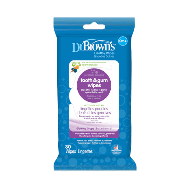 DR. BROWN'S Tooth & Gum Wipes, 30s-Pack