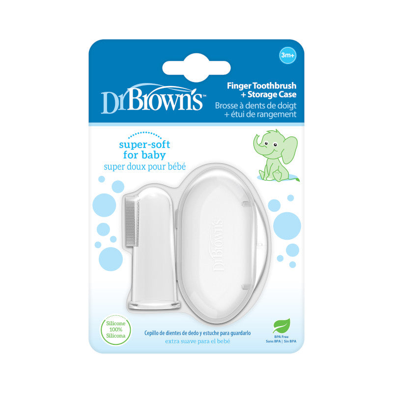 DR. BROWN'S Silicone Finger Toothbrush w/ Case, 1-Pack