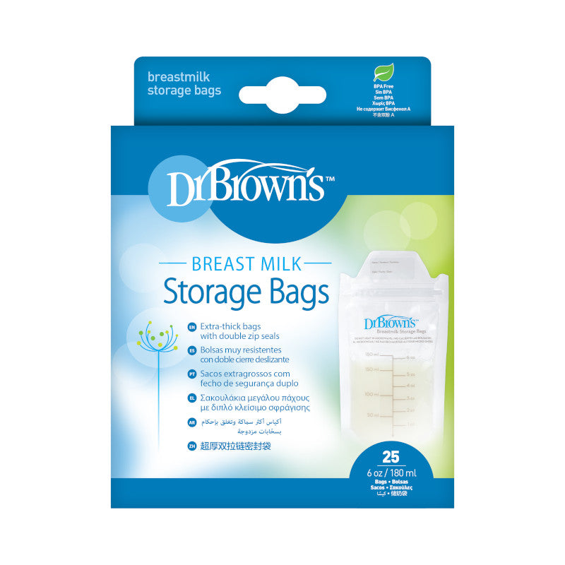 DR. BROWN'S Breastmilk Storage Bags, 180ml