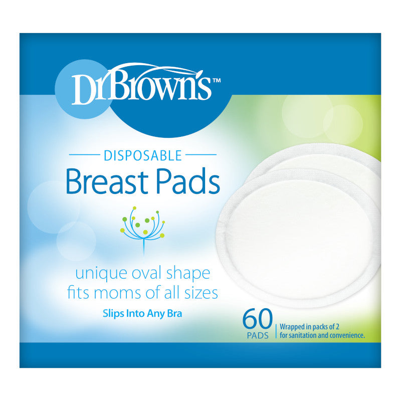 DR. BROWN'S Oval Disposable Breast Pads, 60s/Pack