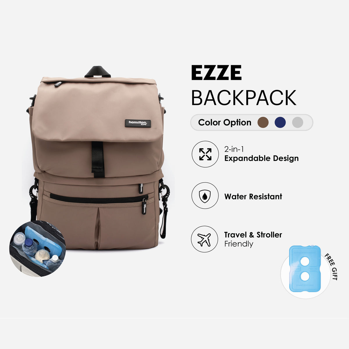 hamilton mini backpack HAMILTON Backpack w/Detachable Cooler Bag