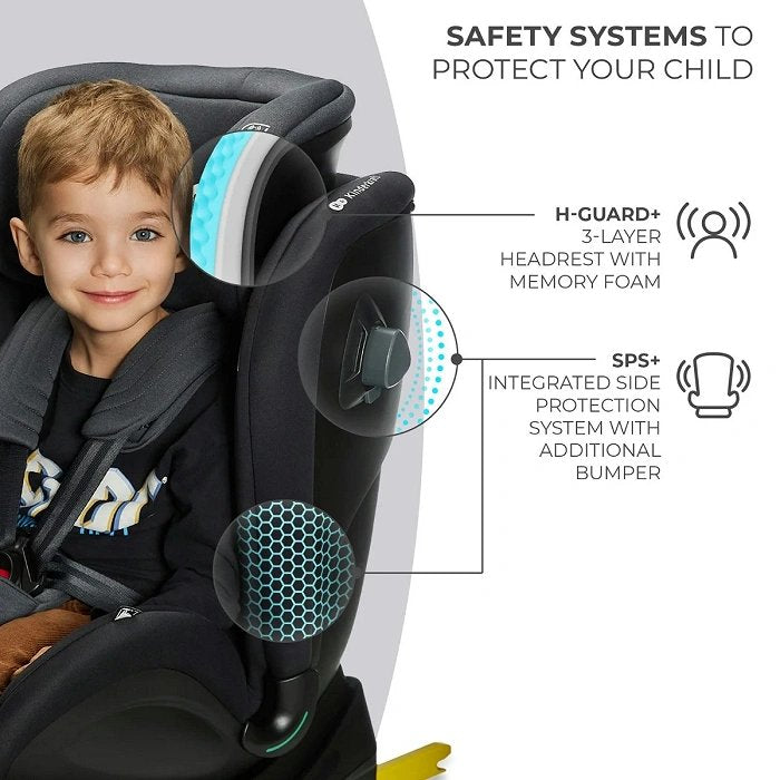 KINDERKRAFT 360º Rotational Car Seat, Xrider, Black