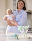 MOMCOZY 7-in-1 Travel Baby Bottle Cleaning+Drying Rack Set