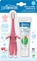 DR. BROWN'S Infant-To-Toddler Toothbrush & Toothpaste Combo Pack, Assorted Designs
