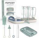 MOMCOZY 7-in-1 Travel Baby Bottle Cleaning+Drying Rack Set