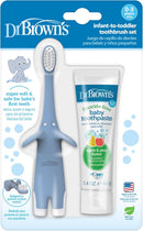 DR. BROWN'S Infant-To-Toddler Toothbrush & Toothpaste Combo Pack, Assorted Designs