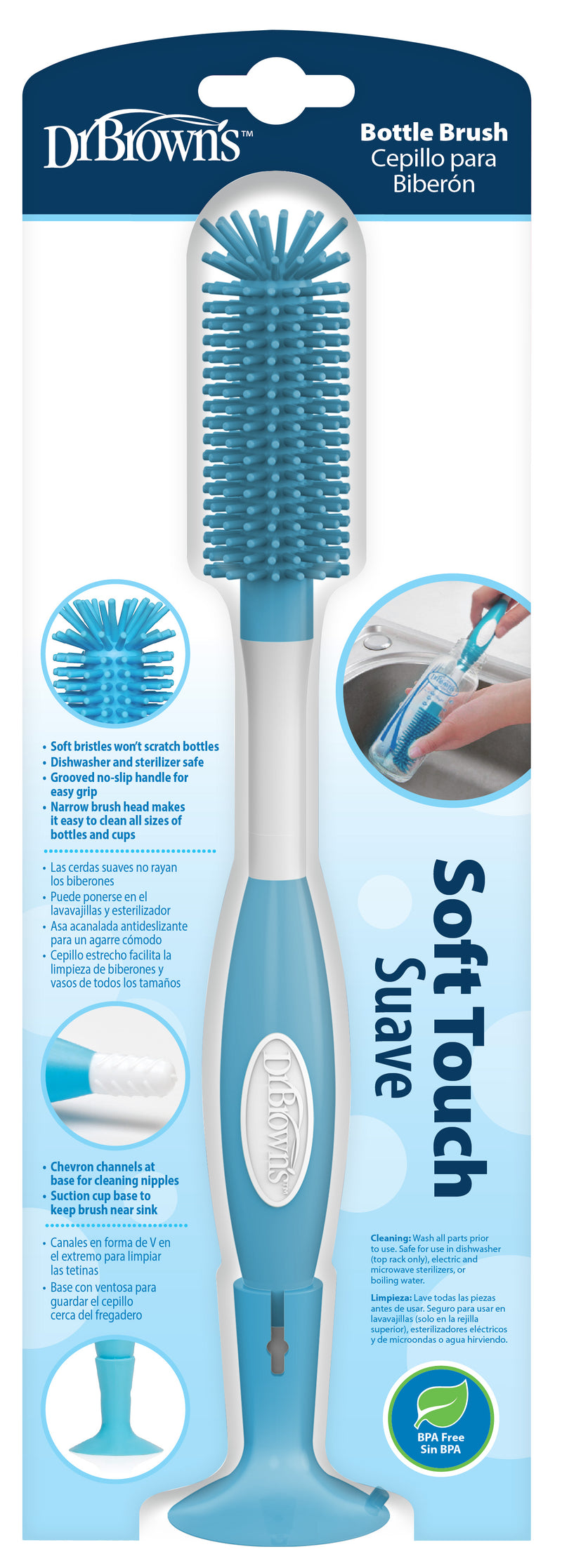 BROWN'S Soft Touch Baby Bottle Brush, Narrow-Neck