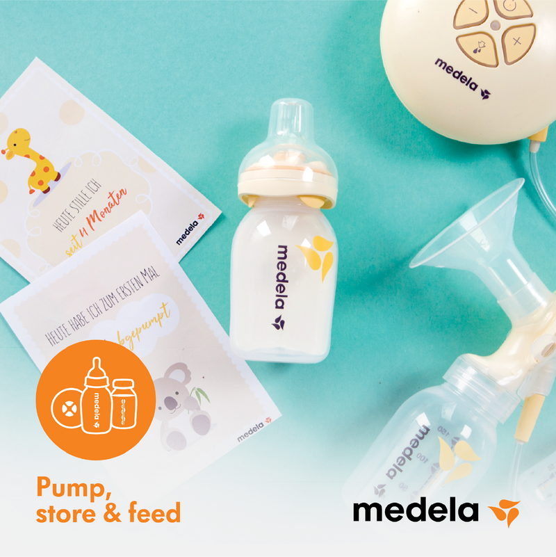 MEDELA 2-in-1 Breast Milk Bottles, 250ml, 2-Pack