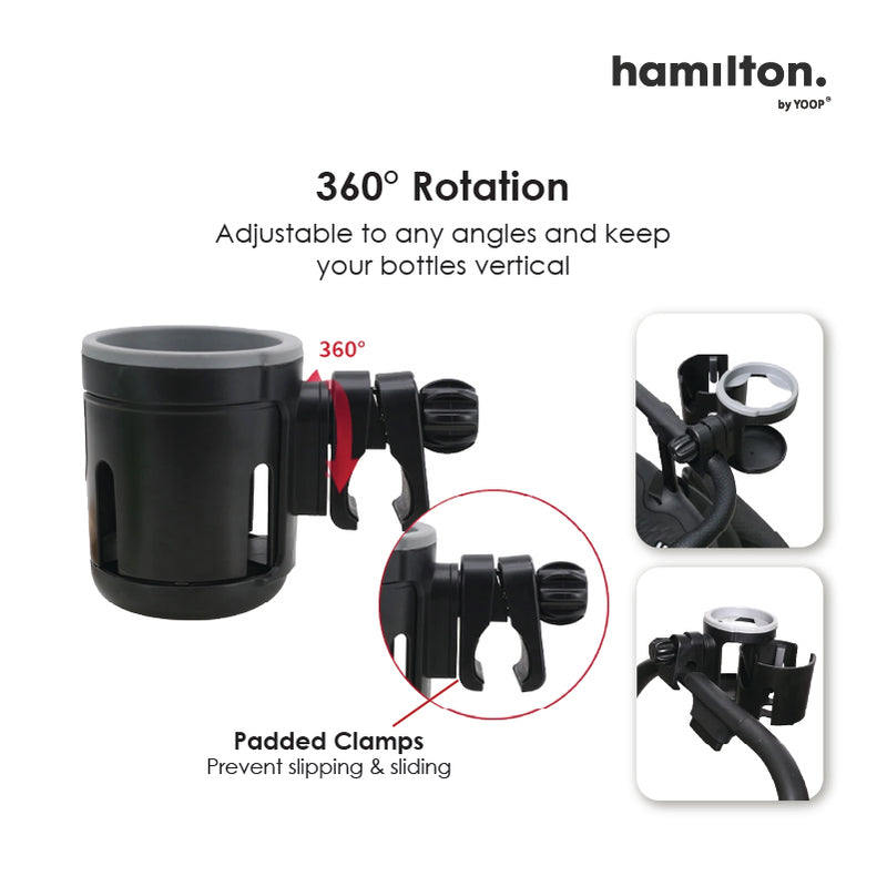 Hamilton 2 In 1 Stroller Universal Twin Cup Holder | Stroller Accessories