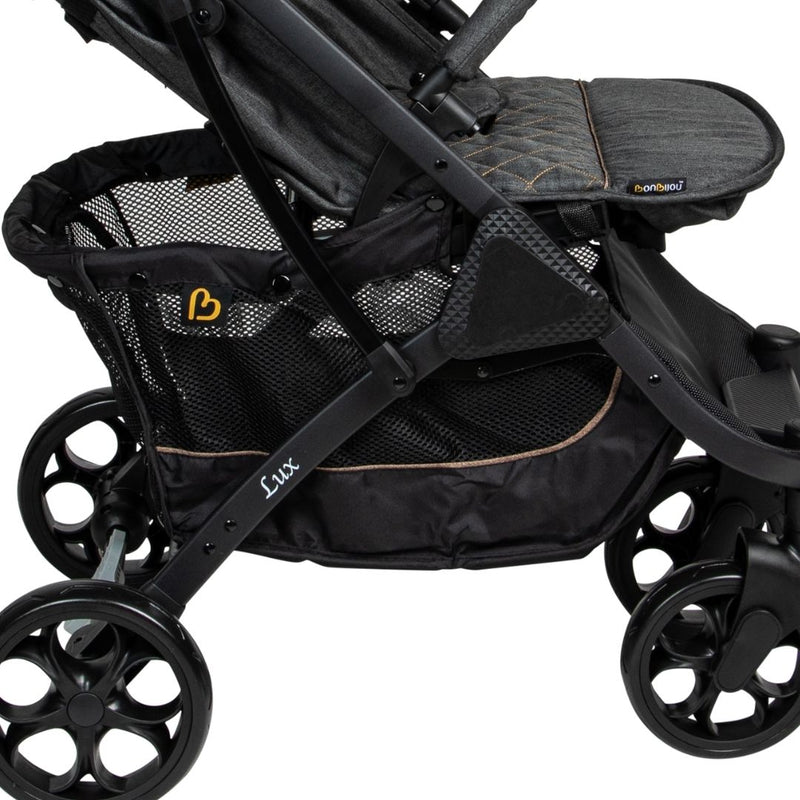 BONBIJOU Lux Stroller w/Stroller Bag, Pebble Grey