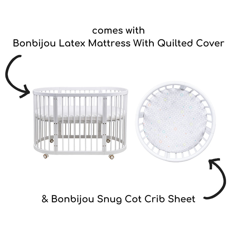 BONBIJOU 7-in-1 Convertible Baby Cot, Doozy