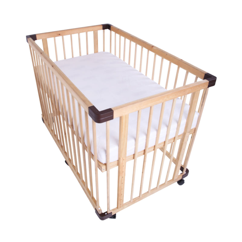 BONBIJOU Takara Multi-purpose Baby Cot, Natural w/o Varnish