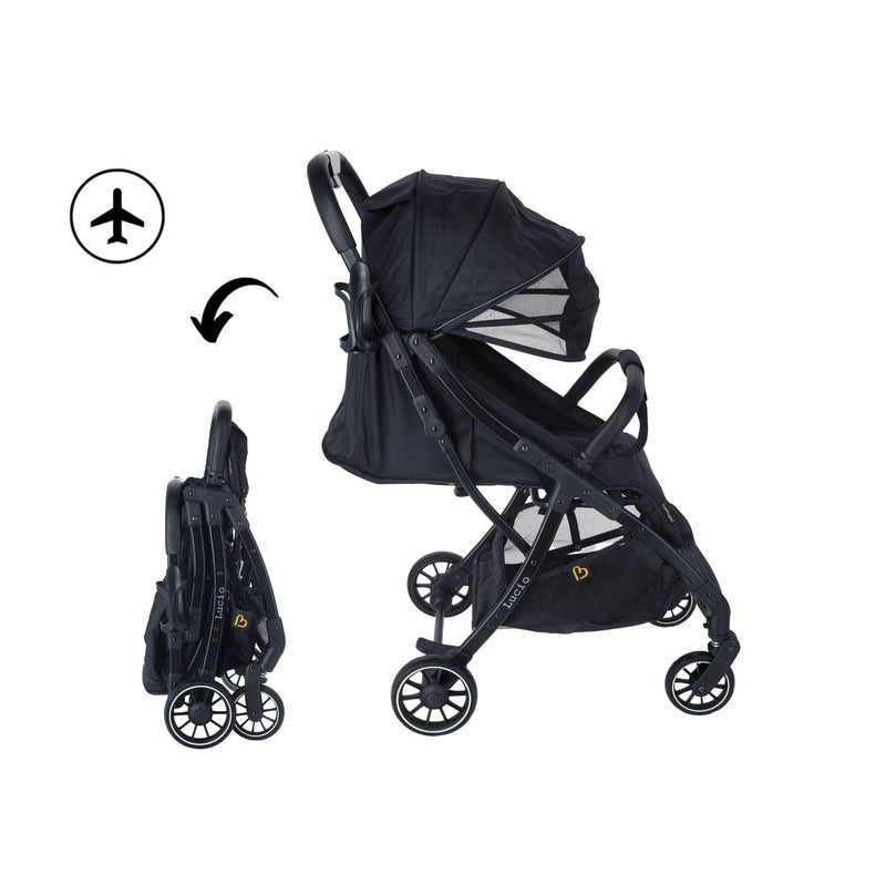 BONBIJOU Lucio Quick-fold Stroller, Black