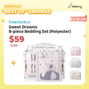 ["Best Of" Savings] PALETTE BOX Sweet Dreams 8-Pcs Polyester Bedding Set
