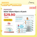 ["Best Of" Savings] MOMCOZY 99% Water Baby Wipes, Carton Deal + Free 2 Packs