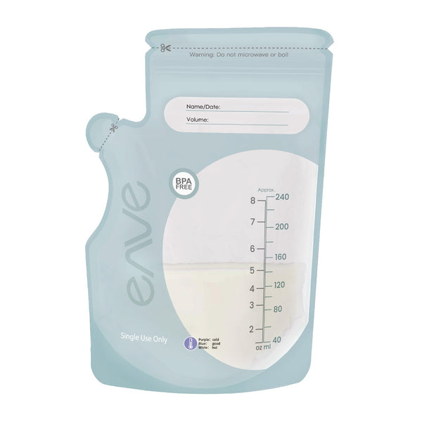 ENVE Easy Pour Breast Milk Storage Bags, 240ml, 30s
