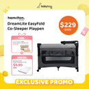 HAMILTON EasyFold Co-Sleep Playpen, DreamLite + FREE Pillow/Bolster Set