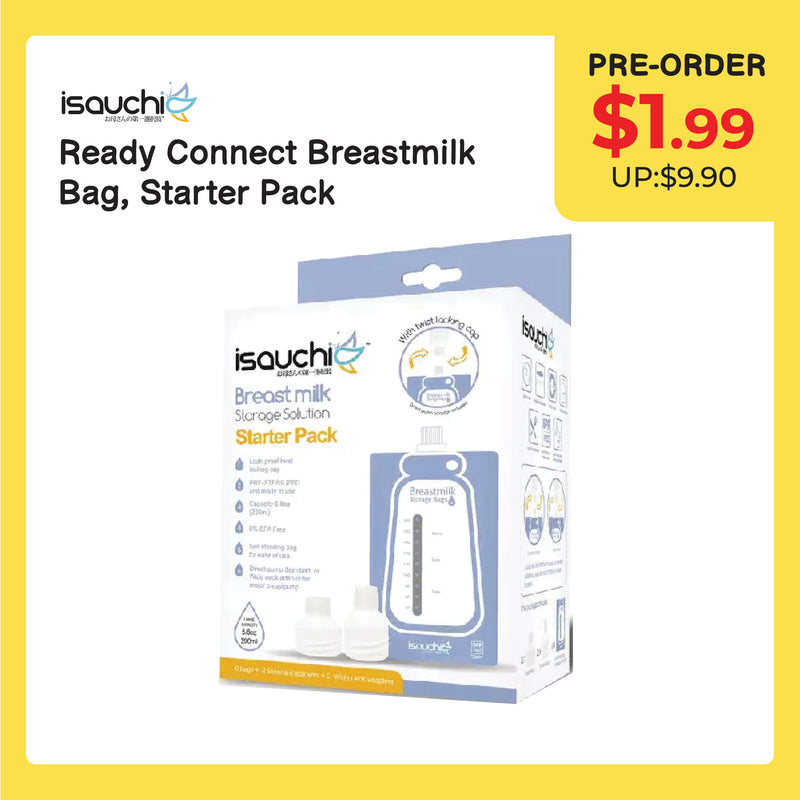 [Little Wonders Deal] ISA UCHI Ready Connect Breastmilk Bag, Starter Pack