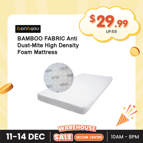 [Pre-Order] BONBIJOU Bamboo Fabric Anti Dust-Mite High Density Foam Mattress