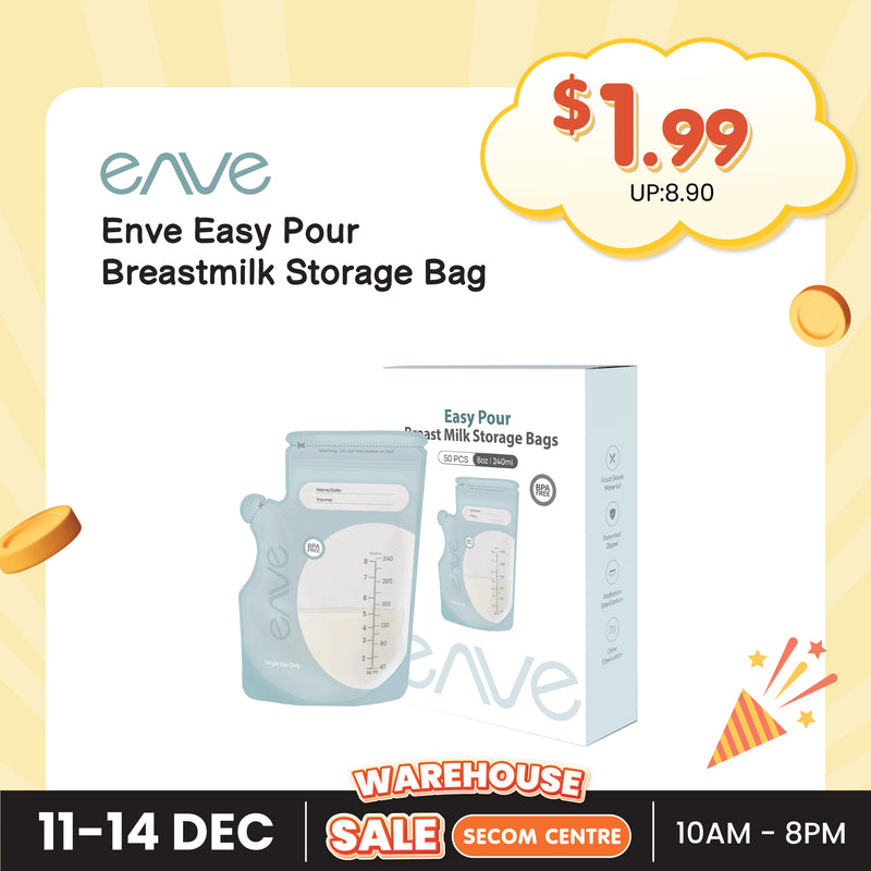 [Pre-Order] ENVE Easy Pour Breast Milk Storage Bags, 30s