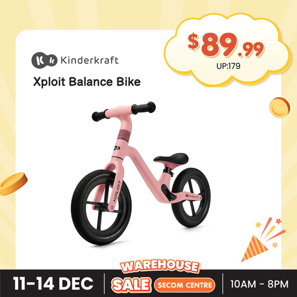 [Pre-Order] KINDERKRAFT Balance Bike, Xploit, Pink