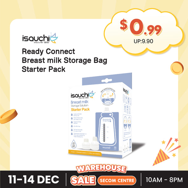 [Pre-Order] ISA UCHI Ready Connect Breastmilk Bag, Starter Pack