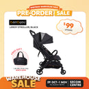[Pre-Order] BONBIJOU Leroy Stroller, Black + FREE Stroller Bag