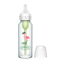 DR. BROWN'S Options+ Narrow Neck Glass Bottle, 250ml, Flamingo, L2 Nipple