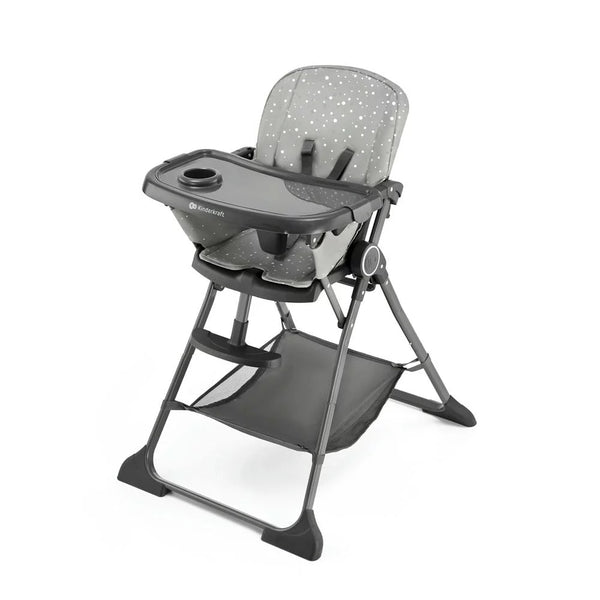 KINDERKRAFT High Chair, Foldee, Grey