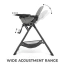 KINDERKRAFT High Chair, Foldee, Grey