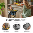 KINDERKRAFT High Chair, Foldee, Grey