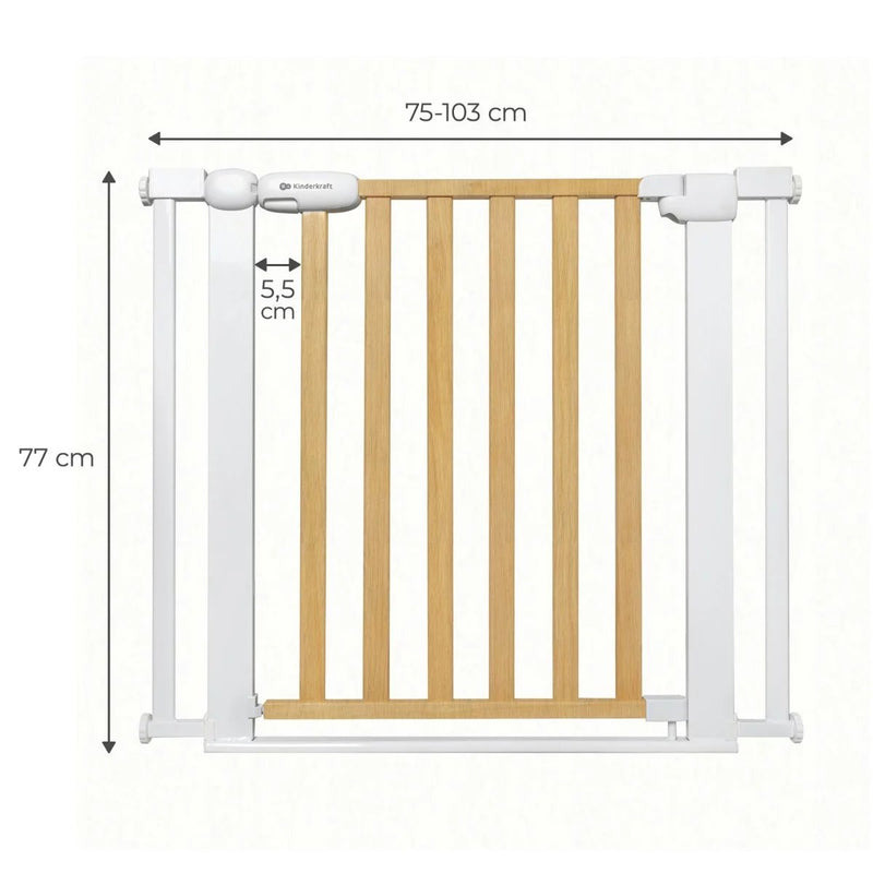 KINDERKRAFT Child Safety Gate, Lock & Go