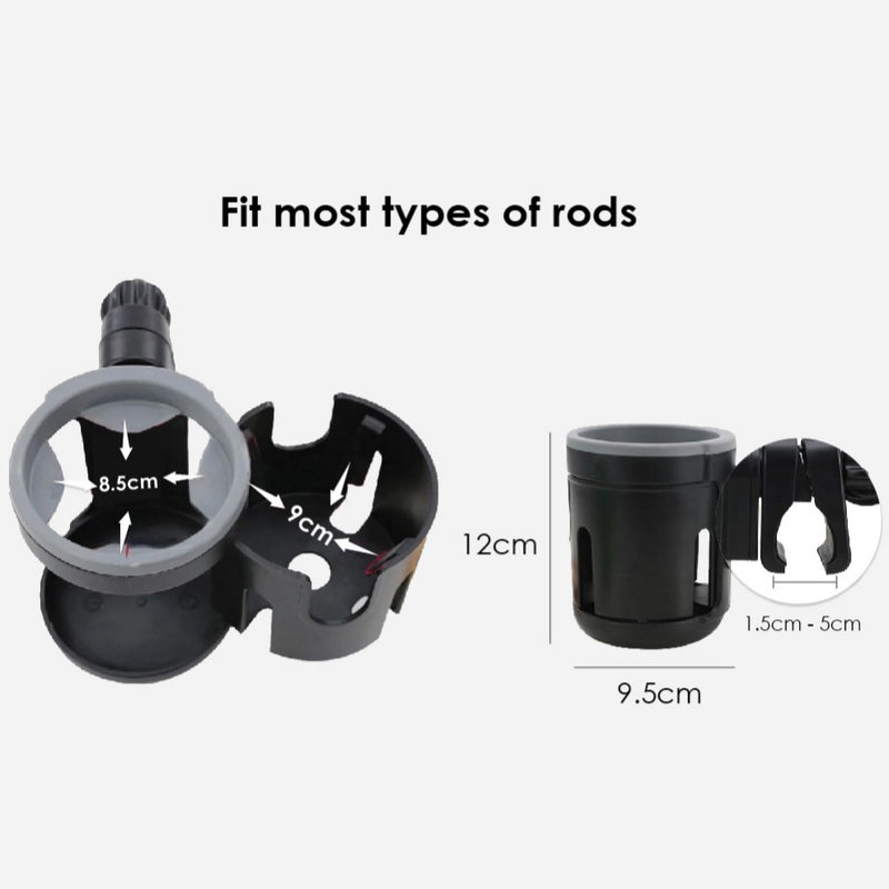 Hamilton 2-in-1 Stroller Universal Twin Cup Holder