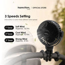HAMILTON Portable Tripod Fan | Stroller & Nursery Cooling Fan