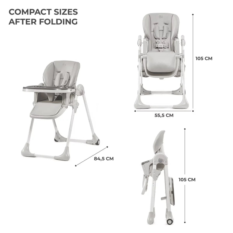 KINDERKRAFT High Chair, Yummy, Grey