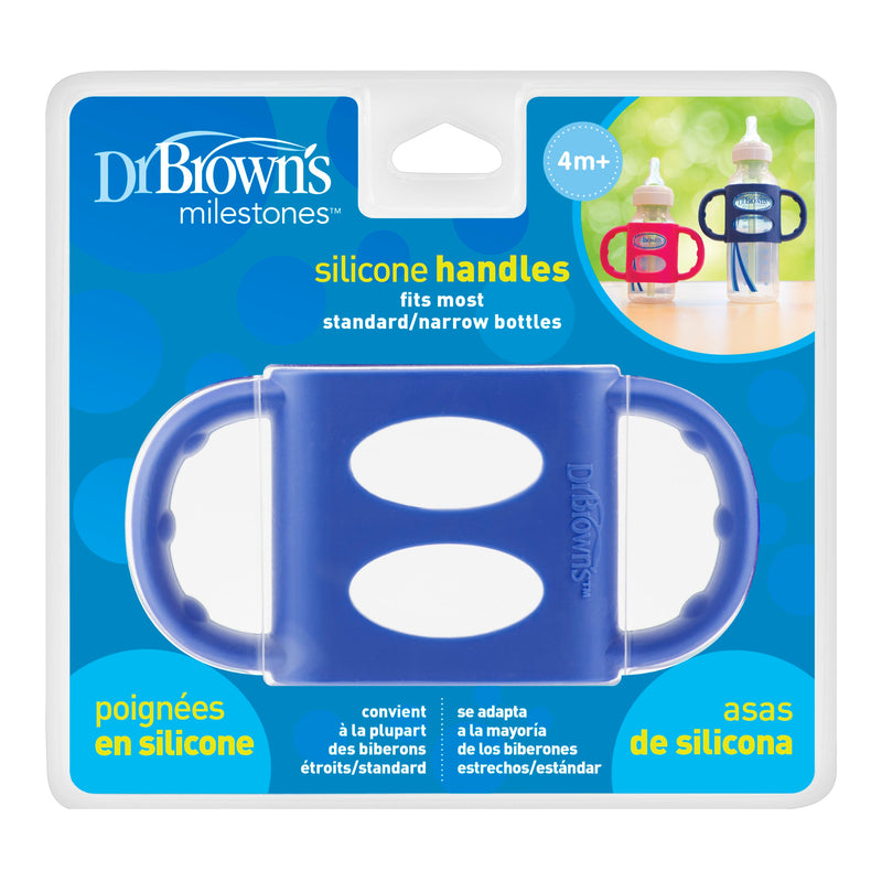Dr Brown's Milestones Narrow Neck Silicone Handles, Assorted Colors