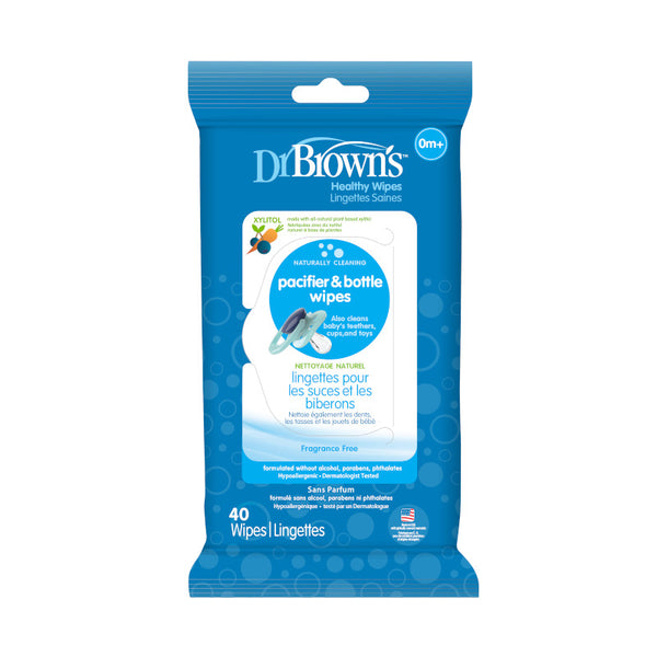 Dr Brown's Pacifier & Bottle Wipes, 40s-Pack