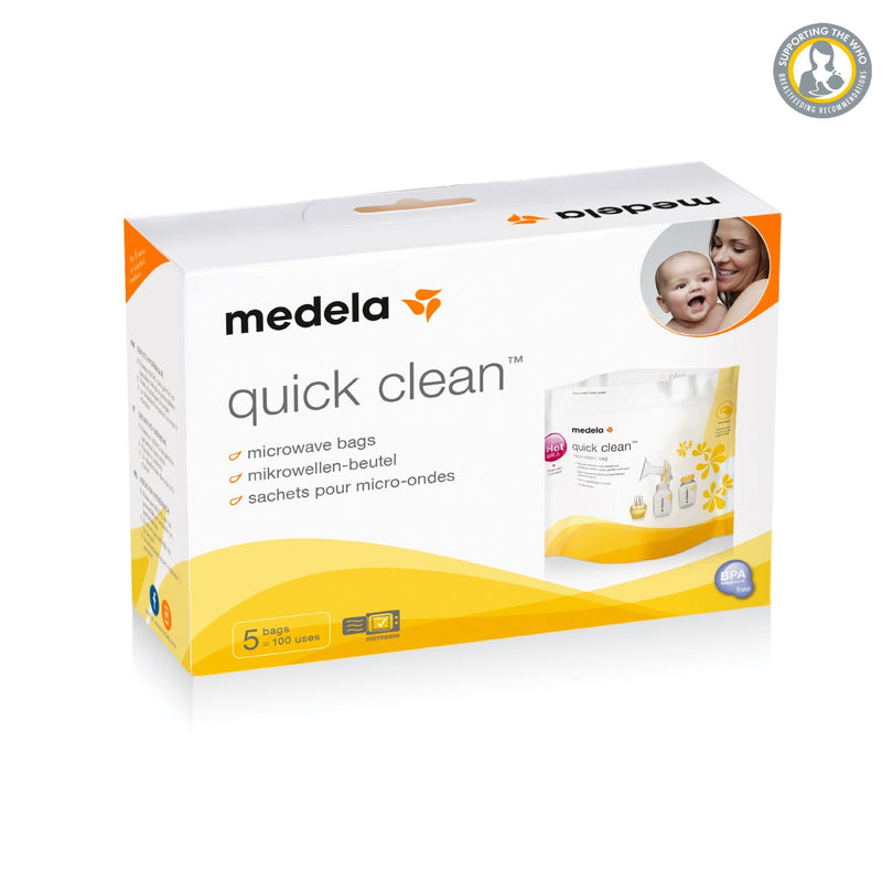 Medela Quick Clean Microwave Bags, 5s-Pack