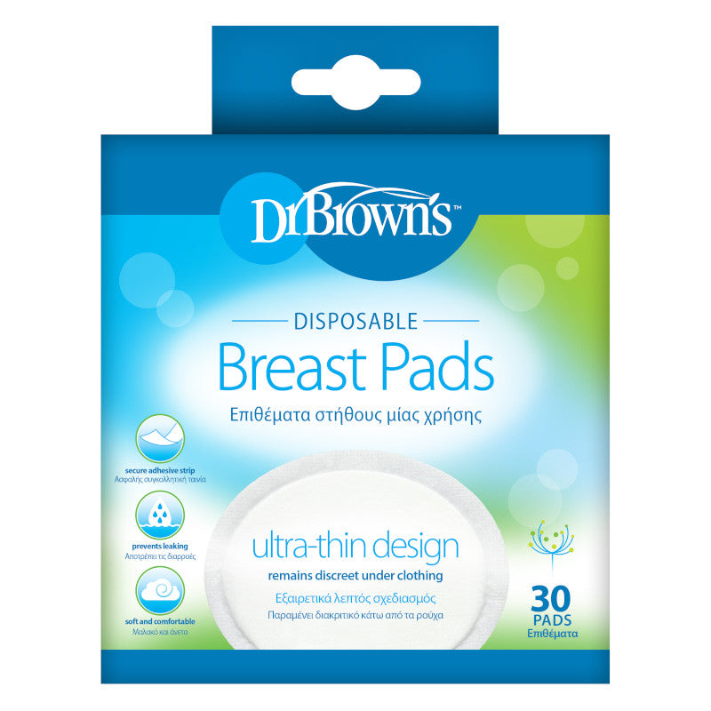DR. BROWN'S Oval Disposable Breast Pads, 30s/Pack