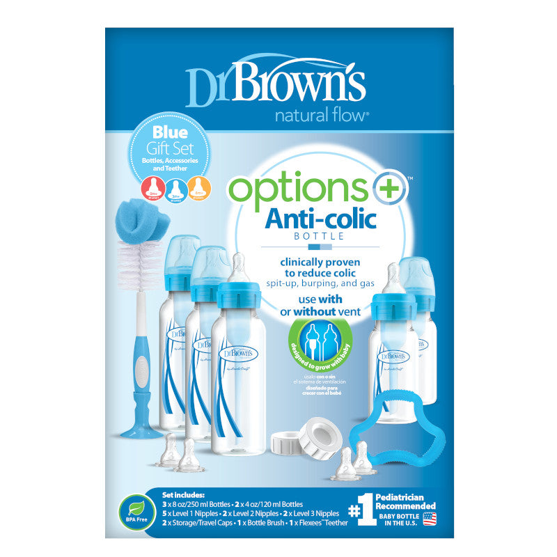 Dr Brown's Options+ Narrow Neck PP Bottle Gift Set, Assorted Colors