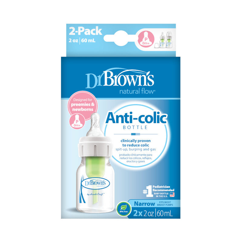 DR. BROWN'S Options+ Narrow Neck PP Bottle, 60ml, 2-Pack