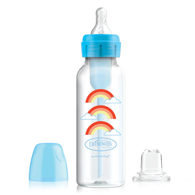 DR. BROWN'S Options+ Narrow Neck PP Transition Bottle w/ Spout, 250ml, Assorted Colors