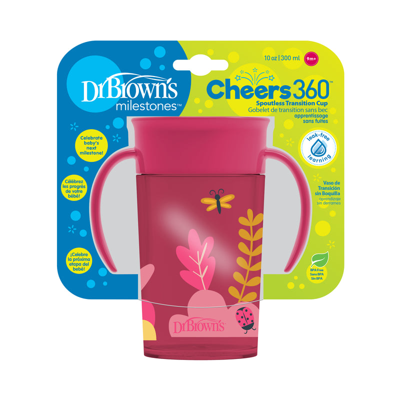 Dr Brown's Smooth Wall Cheer360 Cup w/ Handles, 200ml, Assorted Designs