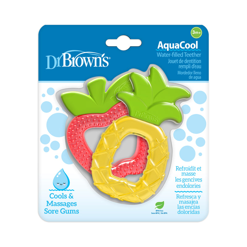 Dr Brown's AquaCool Water-filled Teether, Pineapple & Apple, 2s-Pack