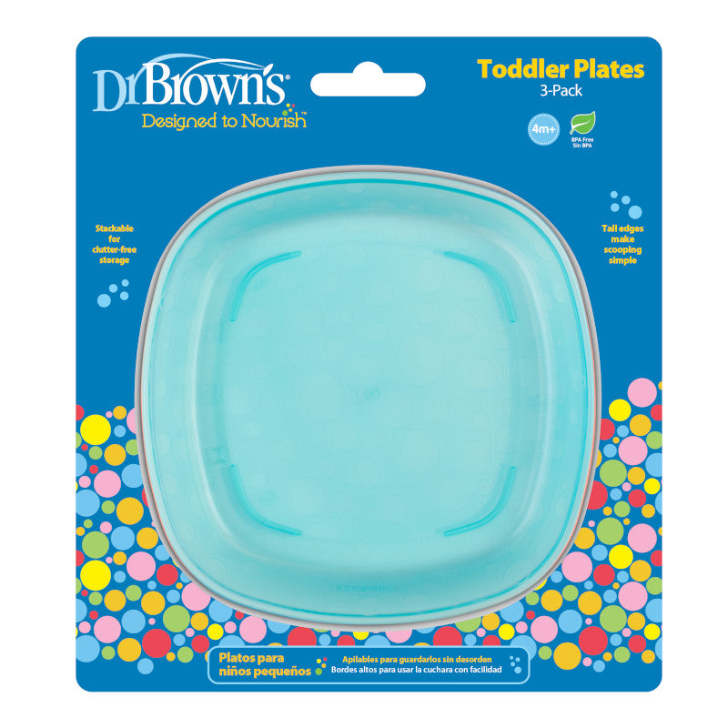 DR. BROWN'S Toddler Plate, 3-Pack