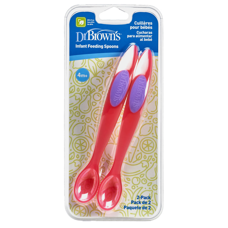 Dr Brown's Infant Feeding Spoon, Assorted Colors, 2-Pack