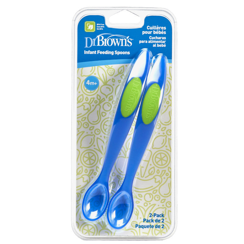 Dr Brown's Infant Feeding Spoon, Assorted Colors, 2-Pack